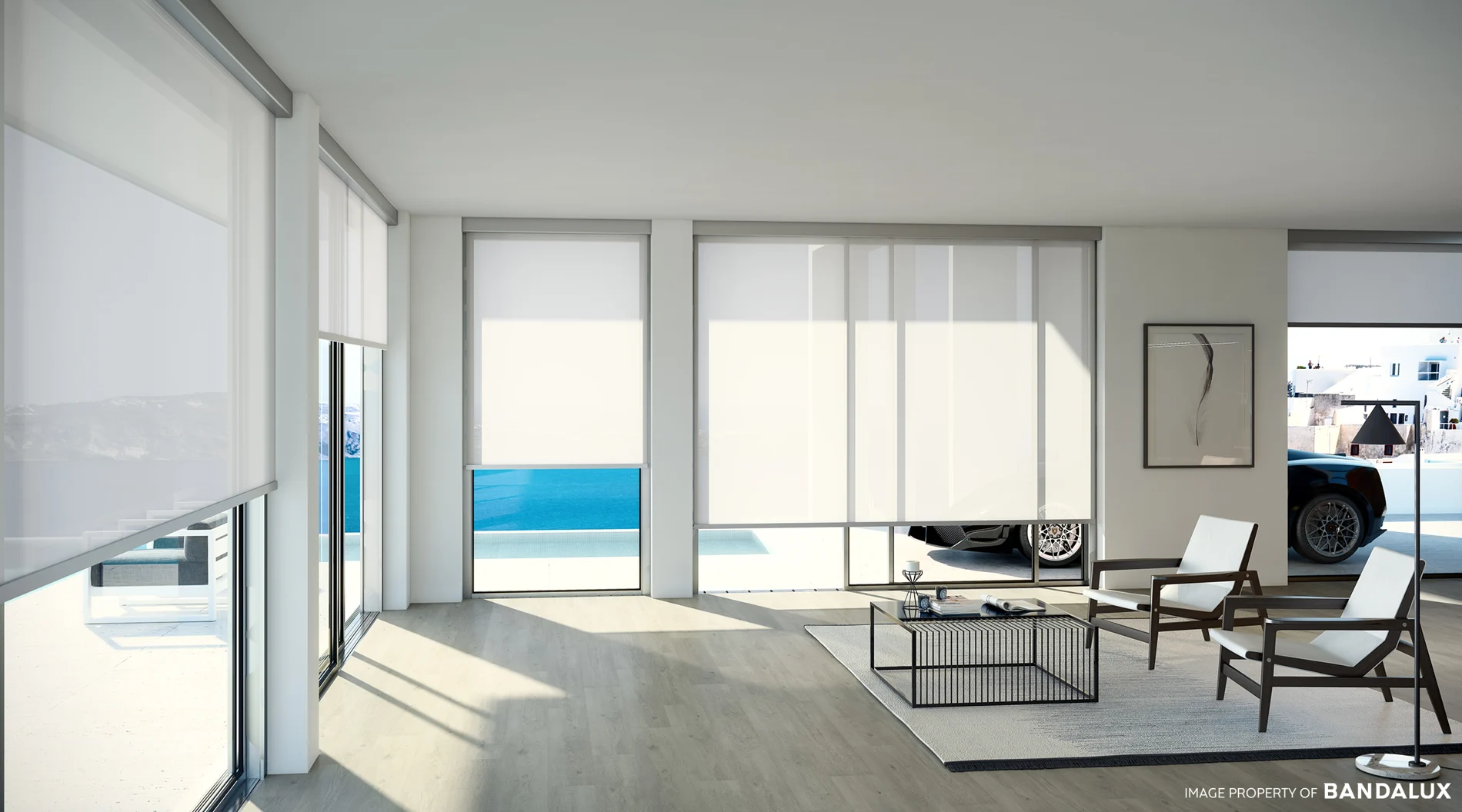 Motorized shades · Bandalux